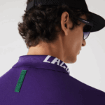 Lacoste פולו פיקה סטרץ' ממותג slim fit DZ4D0D776 pfn סגול גברים - Image 4