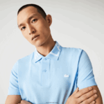 Lacoste פולו פיקה קל לנשימה עם אותיות צוואר בכושר slim fit DZ4D0D900 כחול hbp גברים