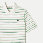 Lacoste פולו פס פוליאסטר ממוחזר גולף DZ4D0D114 לבן בז' כחול כהה ירוק xiq גברים - Image 5