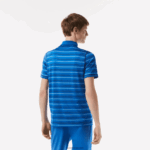 Lacoste פולו פס פוליאסטר ממוחזר גולף DZ4D0D115 נייבי לבן כחול xip גברים - Image 3