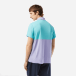 Lacoste פולו פסים במהדורה פתוחה של מיאמי ספורט DZ4D0D240 טורקיז כחול סגול t2i גברים - Image 2