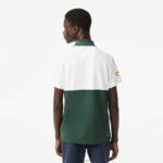 Lacoste פולו פסים במהדורה פתוחה של מיאמי ספורט DZ4D0D239 לבן כתום ירוק t0i גברים - Image 3
