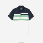 Lacoste פולו פסים במהדורה פתוחה של מיאמי ספורט DZ4D0D238 כחול ירוק לבן t3i גברים - Image 4
