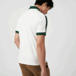 Lacoste פולו קולר ניגודיות בהתאמה קלאסית DZ4D0D582 לבן 70V גברים - Image 2