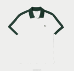 Lacoste פולו קולר ניגודיות בהתאמה קלאסית DZ4D0D582 לבן 70V גברים - Image 3