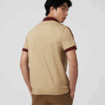 Lacoste פולו קולר ניגודיות בהתאמה קלאסית DZ4D0D580 בז' 02s גברים - Image 3