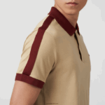 Lacoste פולו קולר ניגודיות בהתאמה קלאסית DZ4D0D580 בז' 02s גברים - Image 5