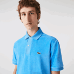 Lacoste פולו קטיפה מכותנה בגזרה קלאסית DZ4D0D738 כחול 4xa גברים