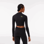 Lacoste פולו קצוץ עם שרוול ארוך DZ4D0D2483 שחור 031 נשים - Image 3