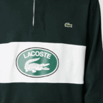 Lacoste פולו רוגבי ממותג רופף DZ4D0D1687 ירוק yzp גברים - Image 4