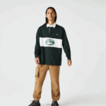 Lacoste פולו רוגבי ממותג רופף DZ4D0D1687 ירוק yzp גברים - Image 7
