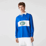 Lacoste פולו רוגבי ממותג רופף DZ4D0D1688 כחול k1q גברים - Image 2