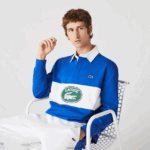 Lacoste פולו רוגבי ממותג רופף DZ4D0D1688 כחול k1q גברים
