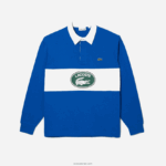 Lacoste פולו רוגבי ממותג רופף DZ4D0D1688 כחול k1q גברים - Image 4