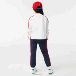 Lacoste פולו רוכסן ניגודיות DZ4D0D3144 לבן אדום 7hu בנות - Image 3