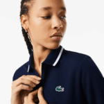 Lacoste פולו רופף בכושר גולף במיוחד יבש DZ4D0D2359 כחול כהה לבן 525 נשים - Image 2