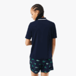 Lacoste פולו רופף בכושר גולף במיוחד יבש DZ4D0D2359 כחול כהה לבן 525 נשים - Image 3