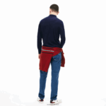 Lacoste פולו שרוול ארוך של פימה כותנה בכושר רגיל DZ4D0D860 כחול כהה 166 גברים - Image 3