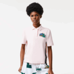 Lacoste פולו תג קומיקס בכושר רגיל DZ4D0D2494 ורוד בהיר t03 נשים