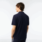 Lacoste פולו l.12.12 מקורי עם פיקה כותנה כבדה DZ4D0D250 כחול כהה 166 גברים - Image 3
