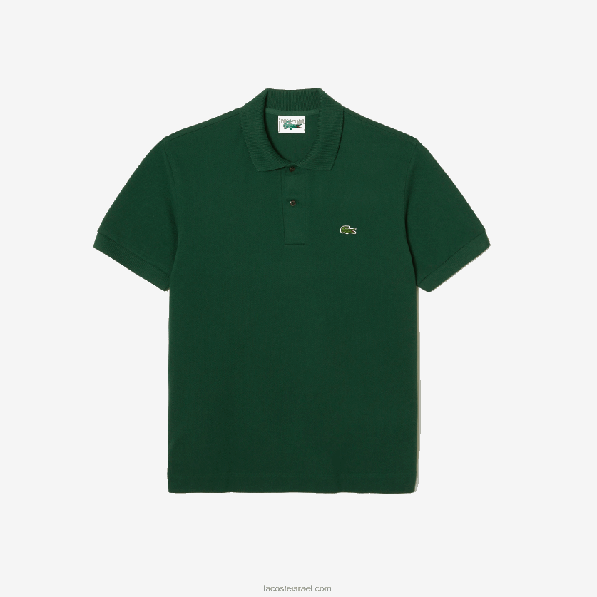 Lacoste פולו l.12.12 מקורי עם פיקה כותנה כבדה DZ4D0D252 ירוק 132 גברים - Image 3
