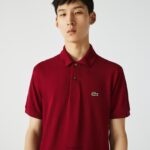 Lacoste פולו l.12.12 מקורי DZ4D0D656 בורדו 476 גברים