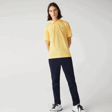 Lacoste פולו l.12.12 מקורי DZ4D0D870 צהוב z0a גברים