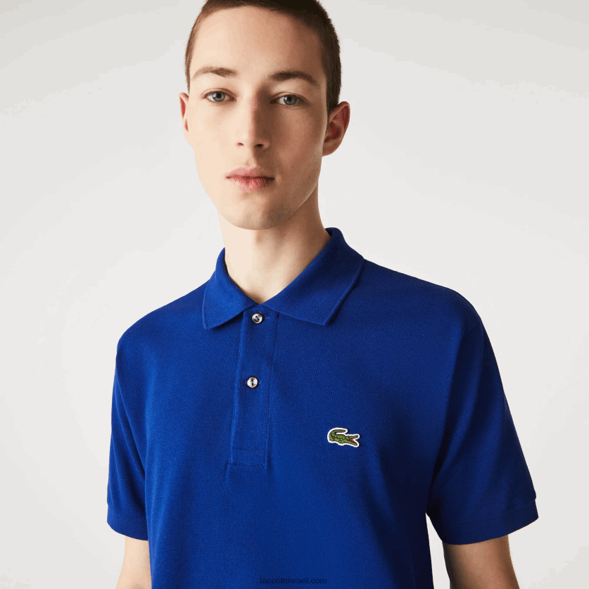 lacoste_d7a4d795d79cd795_l_12_12_d79ed7a7d795d7a8d799_dz4d0d875_d79bd797d795d79c_bdm_d792d791d7a8d799d79d.png Lacoste פולו l.12.12 מקורי DZ4D0D875 כחול bdm גברים - Image 1