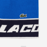 Lacoste פונפון וכופת קולור בלוק DZ4D0D2914 כחול כהה לבן st1 נשים - Image 2