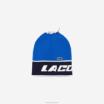 Lacoste פונפון וכופת קולור בלוק DZ4D0D2914 כחול כהה לבן st1 נשים