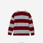 Lacoste פיקה פולו מפוספס DZ4D0D2962 סיני אפור בורדו x29 ילדים - Image 5