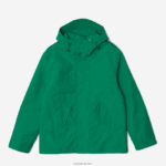 Lacoste פרקה קצרה עם קפוצ'ון בשילוב כותנה עמיד במים DZ4D0D1313 ירוק ldm גברים - Image 5