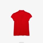 Lacoste צווארון מסולסל מיני פיקה פולו DZ4D0D2948 אדום 240 בנות - Image 2