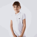 Lacoste צווארון מסולסל מיני פיקה פולו DZ4D0D2950 לבן 001 בנות