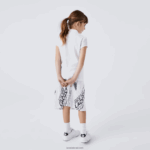 Lacoste צווארון מסולסל מיני פיקה פולו DZ4D0D2950 לבן 001 בנות - Image 3