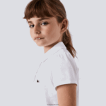 Lacoste צווארון מסולסל מיני פיקה פולו DZ4D0D2950 לבן 001 בנות - Image 4