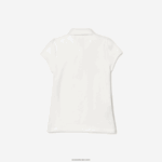 Lacoste צווארון מסולסל מיני פיקה פולו DZ4D0D2950 לבן 001 בנות - Image 6