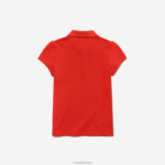 Lacoste צווארון מסולסל מיני פיקה פולו DZ4D0D2963 אדום adx בנות - Image 2