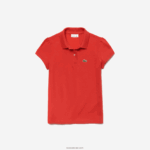 Lacoste צווארון מסולסל מיני פיקה פולו DZ4D0D2963 אדום adx בנות