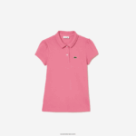 Lacoste צווארון מסולסל מיני פיקה פולו DZ4D0D3037 ורוד 2r3 בנות