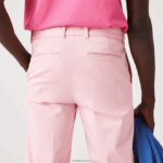 Lacoste צ'ינו ישר מכותנה אורגנית חיה DZ4D0D1635 ורוד 7sy גברים - Image 7
