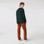 Lacoste צ'ינו קורדרוי בהתאמה ישרה DZ4D0D1583 חום 3pb גברים - Image 2