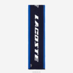 Lacoste צעיף קולור בלוק ממותג DZ4D0D2926 כחול כהה לבן st1 נשים