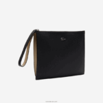 Lacoste קלאץ' רוכסן קנבס פיקה מצופה אנה DZ4D0D2817 noir krema a91 נשים - Image 4