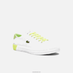 Lacoste קנבס gripshot ונעלי ספורט מעור DZ4D0D1889 לבן וצהוב בהיר 2h8 גברים