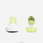 Lacoste קנבס gripshot ונעלי ספורט מעור DZ4D0D1889 לבן וצהוב בהיר 2h8 גברים - Image 4