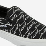 Lacoste קפוץ להגיש הדפס קנבס להחליק על DZ4D0D2705 שחור ולבן 454 נשים - Image 6