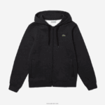 Lacoste קפוצ'ון דו-חומר קל משקל ספורטיבי DZ4D0D1126 אפור h88 גברים - Image 5