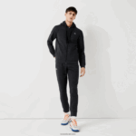 Lacoste קפוצ'ון דו-חומר קל משקל ספורטיבי DZ4D0D1126 אפור h88 גברים - Image 6