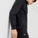 Lacoste קפוצ'ון דו-חומר קל משקל ספורטיבי DZ4D0D1126 אפור h88 גברים - Image 7